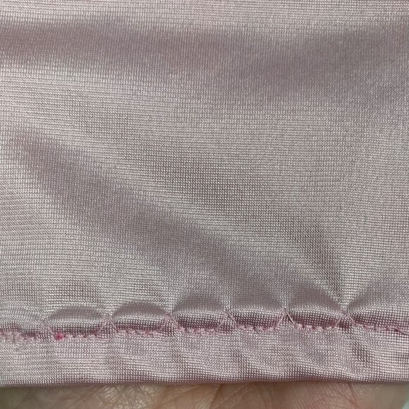 Vintage 70s Vanity Fair Pink Tricot Nylon Embroidered Floral Nightgown Size 36 - Picture 5 of 9
